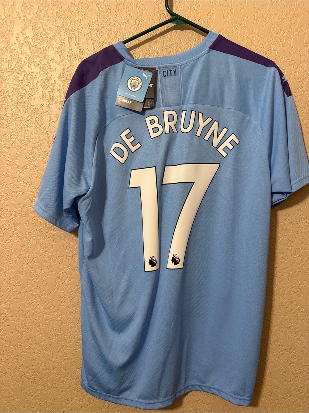 Puma Manchester City Light Blue and Purple #17 Jersey